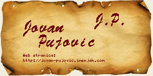 Jovan Pujović vizit kartica